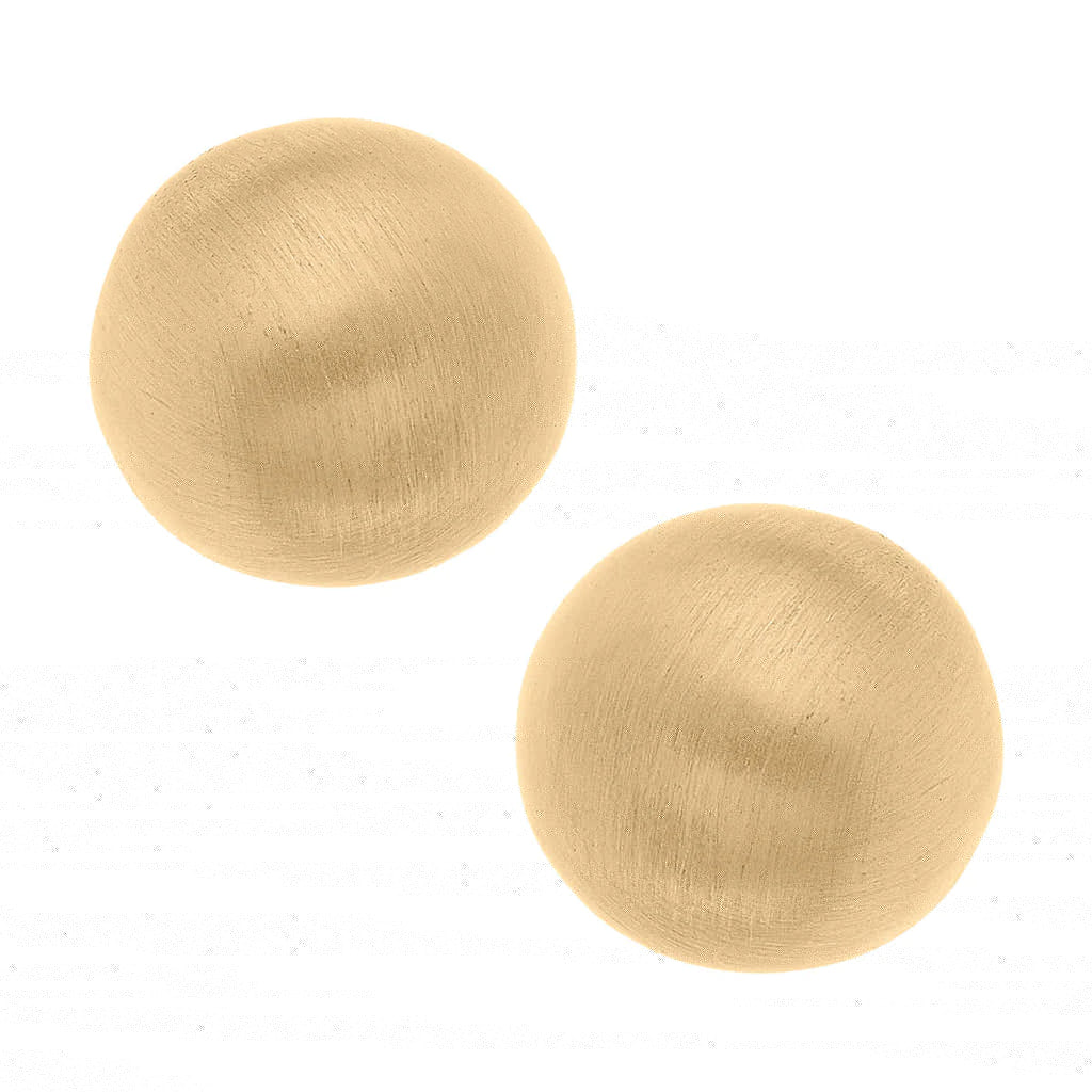 Hailey Stud Earrings in Satin Gold | thissimplevideo