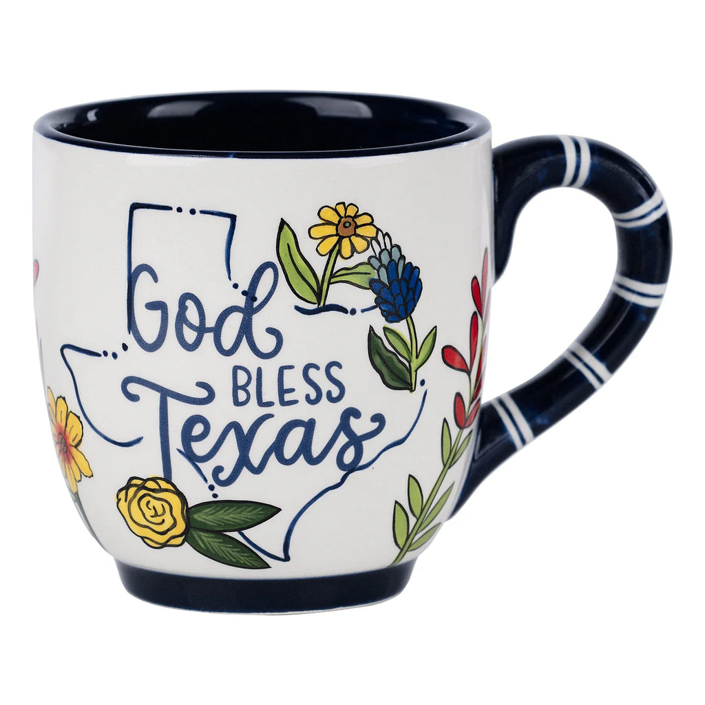 God Bless Texas Flower Mug | thissimplevideo