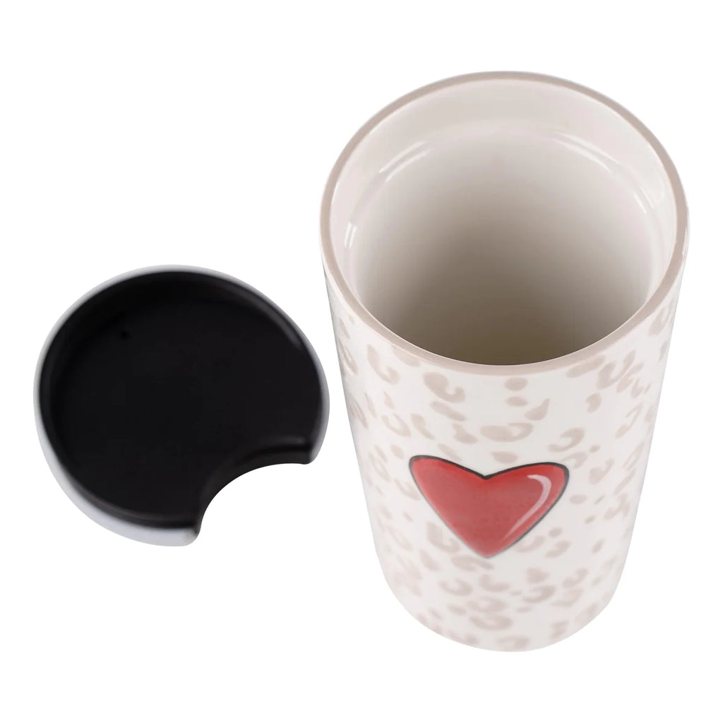 Red Heart Cheetah Travel Mug | thissimplevideo 