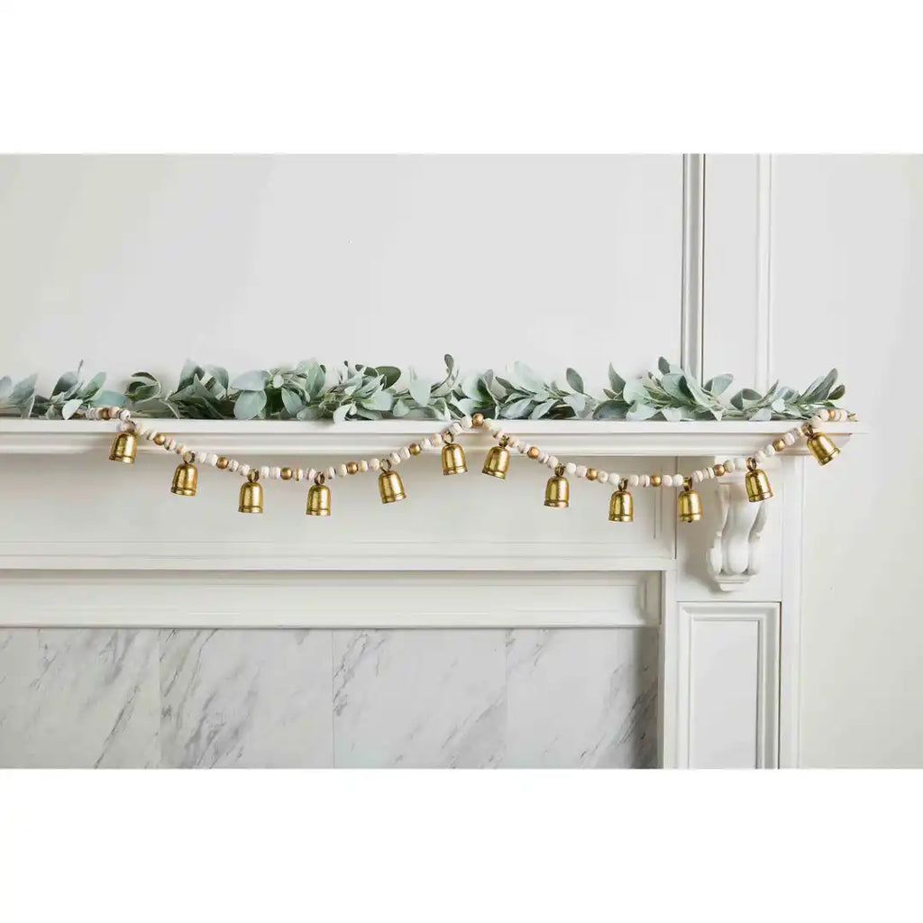 Mud Pie Wood Bead Bell Garland | thissimplevideo