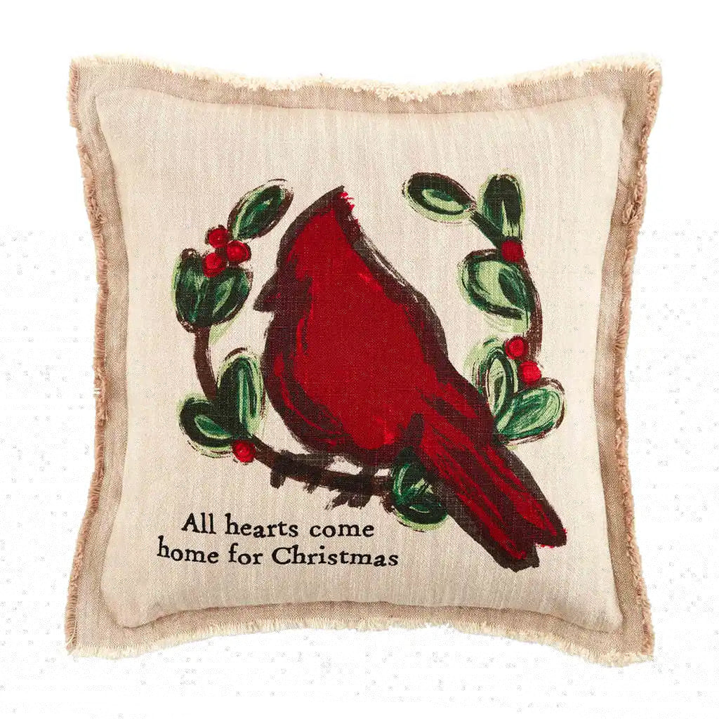 Mud Pie Christmas Cardinal Pillow | thissimplevideo