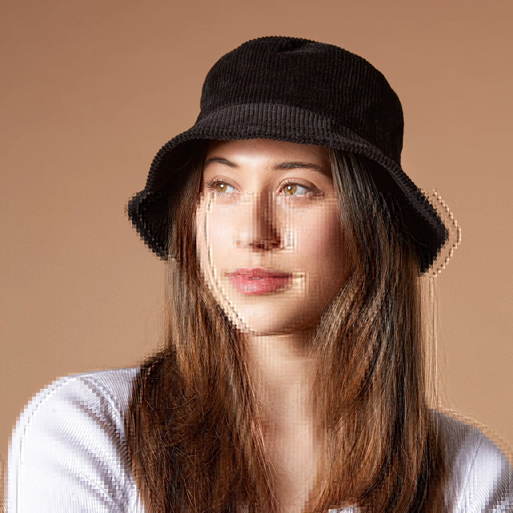 Corduroy Bucket Hat - Black | thissimplevideo