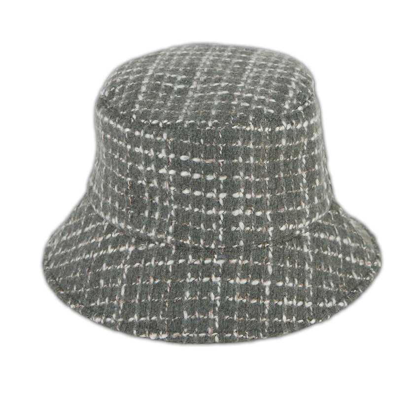 Tweed Leather Reversible Bucket Hat | thissimplevideo