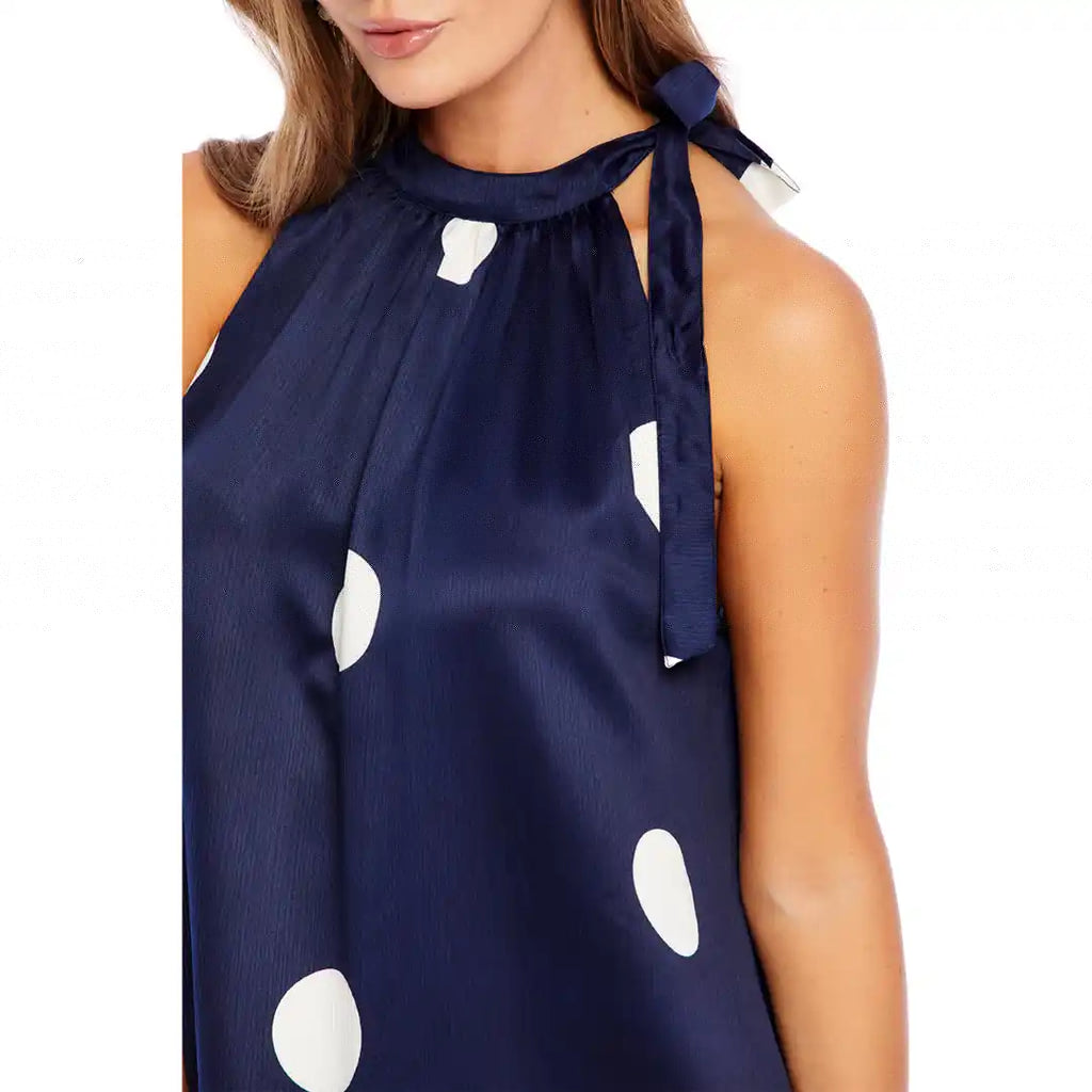 Navy Lowe Bow Tie Maxi Dress | thissimplevideo