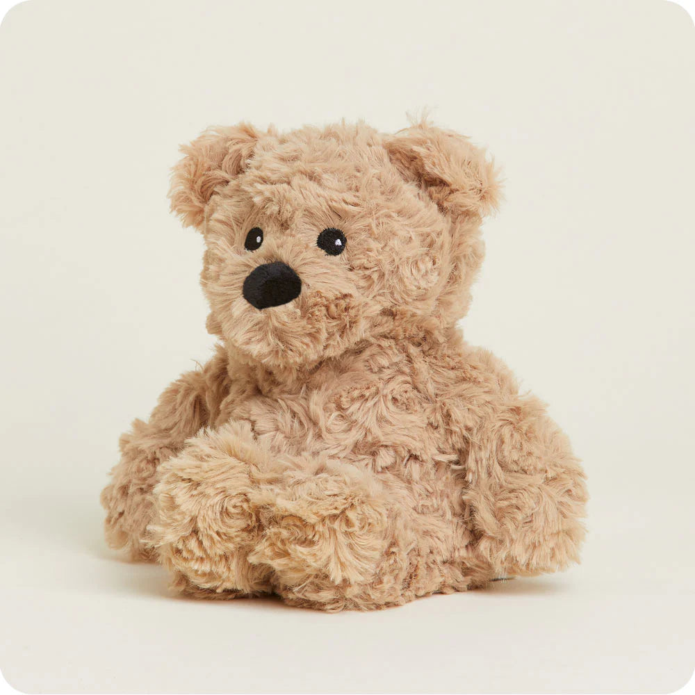 Brown Curly Bear Warmies Junior | thissimplevideo