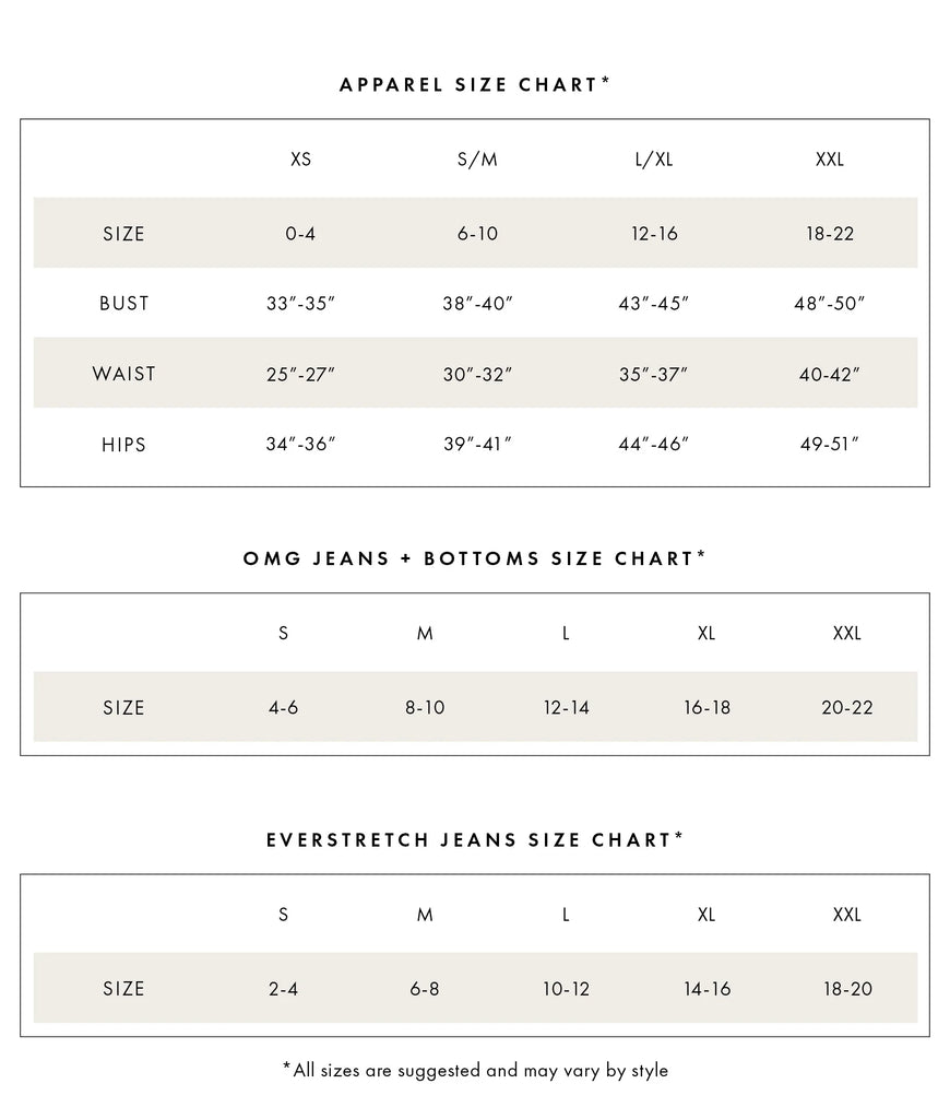 Coco + Carmen Size Chart | thissimplevideo