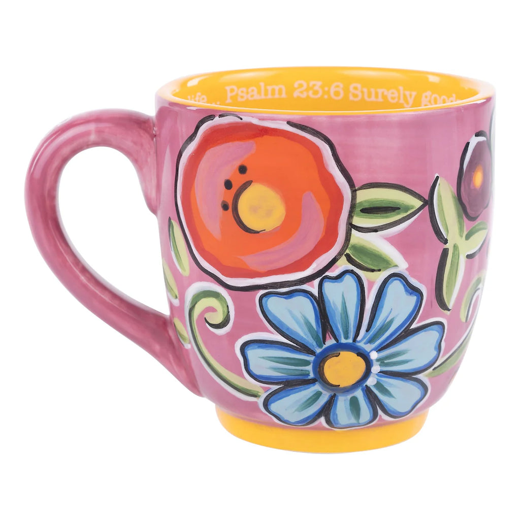 Goodness Mercy Floral Mug | thissimplevideo