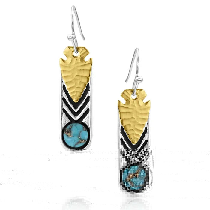 Southwest Nights Arrowhead Turquoise Earring | thissimplevideo