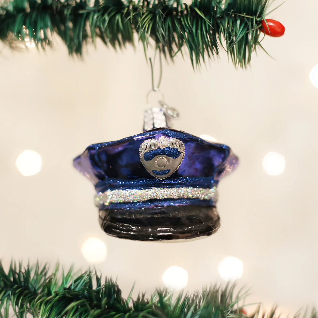 Old World Christmas Police Cap Ornament | thissimplevideo