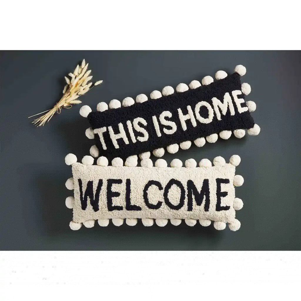 Mud Pie This Is Home Tufted Long Pillow | thissimplevideo