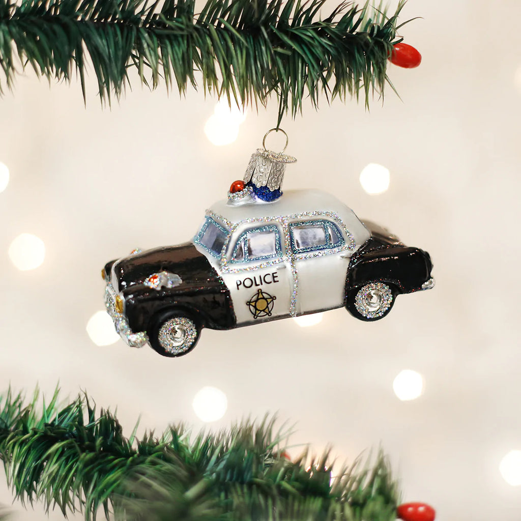 Old World Christmas Police Car Ornament | thissimplevideo