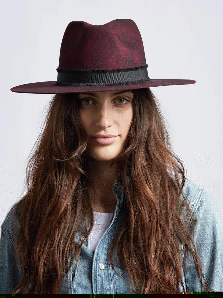 American Hat Makers Bordeaux Plum Fedora | thissimplevideo