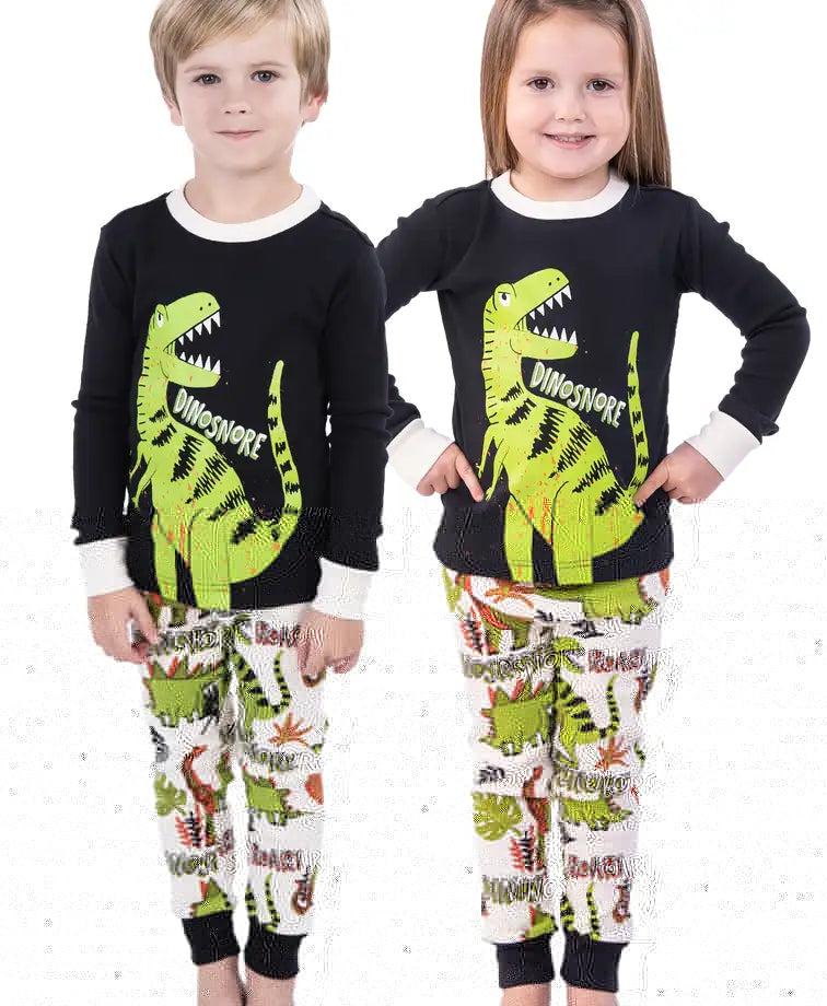 Lazy One Dinosnore Kid's Long Sleeve PJ's | thissimplevideo